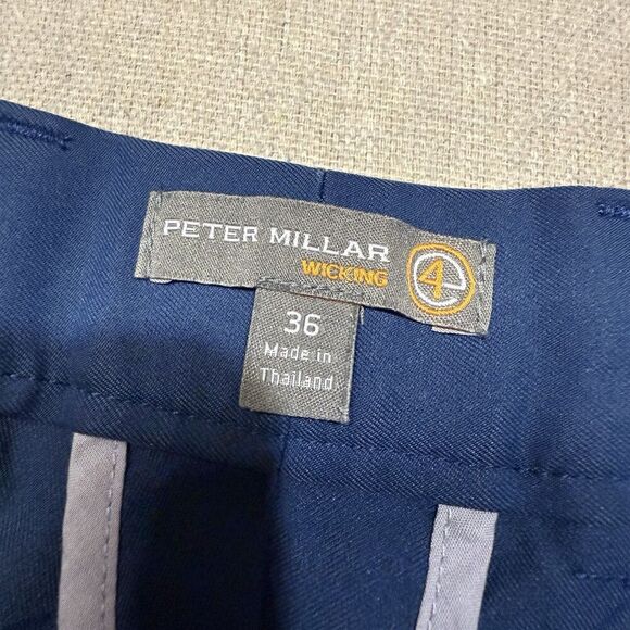 Peter Millar Wicking Golf Shorts 8.5” Mens 36 Navy Blue Performance Lightweight - Picture 4 of 7